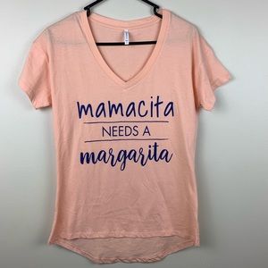 🔥3/15 Women’s Graphic V neck Tee  High-low Top